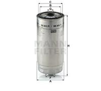 Filtro de combustible Filtro enroscable WK 845/9 MANN-FILTER para RENAULT TRUCKS