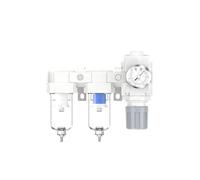 Filtro de compresor de aire NPT de doble etapa de filtrado, separador de agua y aceite semiautomático, de secado de aire con drenaje y regulador de aire neumático.(FFCW4-04D)