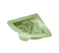 Filtro de drenaje magnético para fregadero, polipropileno, 17,5 x 17,5 x 9 cm, diseño triangular, sin taladro, soporte de esponja, recogedor de residuos de alimentos, parte inferior abierta