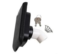 Filtro de entrada de agua dulce para caravana con tapa, sistema de entrada de gravedad, solapa magnética a prueba de polvo con mecanismo de bloqueo, diámetro interior de 32 mm, orificio de llenado de