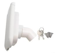 Filtro de entrada de agua dulce para caravana con tapa, sistema de entrada de gravedad, solapa magnética a prueba de polvo con mecanismo de bloqueo, diámetro interior de 32 mm, orificio de llenado de