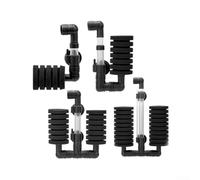 Filtro de esponja accionado por aire para acuarios - Filtro neumático biológico tanque de cría de discos y cíclidos, hasta 200L de capacidad (XY-2822), negro (XY-2830-SINGLE cabeza)