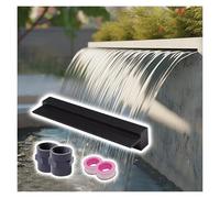 Filtro de Estanque de Acero Inoxidable y Cascada con vertedero para jardín, Patio, Piscina y SPA. Flujo de Agua Exterior. Elemento acuático para diseño paisajístico.
