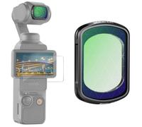 NEEWER Filtro Estrellas Compatible con dji Osmo Pocket 3 Creator Combo Accesorios Magnético Multicapa HD 6 Puntos Estrella Centelleo Starburst Brillante Efecto con Protector Pantalla Vidrio, FL-62