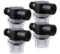 Filtro de filtro de bomba de agua, repuesto para RV, colador de tubo giratorio de 1/2 con pantalla de filtro de acero inoxidable de malla 50 compatible con bombas WFCO o Shurflo (4 piezas)