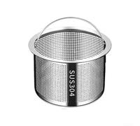 Filtro de fregadero de cocina de acero inoxidable 304 para un drenaje eficiente, colador de drenaje portátil resistente al óxido con diseño antiobstrucción, plateado (3)