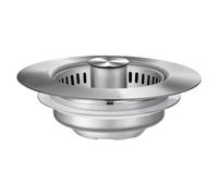 Filtro de fregadero portátil, Tapón de fregadero de acero inoxidable, Tapón de cocina con drenaje rápido con estructura robusta, Cesta recogealimentos antiobstrucción, accesorio de drenaje