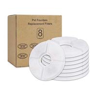 Filtro de Fuentes de Agua Reemplazo Filtros Activado por Mascota para Fuentes de Flores con Resina Carbón Activo 8 Piezas