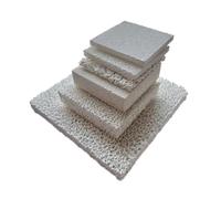 Filtro de fundición de cerámica de espuma de alúmina resistente - 1 unidad, 8-60 ppp, 80-90% de porosidad, for metalurgia e industrias químicas(80mmx80mmx15mm)