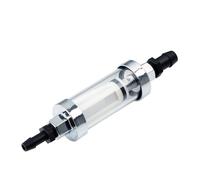 Filtro de gasolina 1/4 "3/8" 5/16 "Universal Clear View filtro de combustible en línea cromado manguera Barb 9706