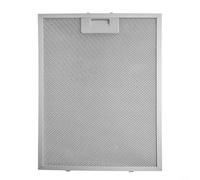 Filtro de grasa de metal para campana extractora 400 x 275 x 9 mm, 5 capas de aluminio, pieza de repuesto para ventilador de cocina para reducir olores y circulación del aire, color plateado