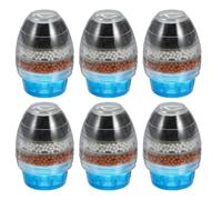 Filtro de Grifo Carbón Activado Purificador Portátil, 6 Piezas | Plástico Compacto, Limpieza Ecológica y Filtración de Agua, Uso en Cocina y Lavabo Color Aleatorio