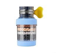Filtro de grifo giratorio de 360 grados para uso en cocina con purificación de 6 etapas con carcasa de PVC TPR y medios de filtración mineral natural (azul)