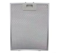 Filtro de malla metálica plateada de 350 x 285 x 9 mm, trampa de grasa aluminizada de 5 capas para rejillas de ventilación de extractores de cocina, compatible con la mayoría de marcas líderes, fácil