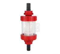 Filtro de malla transparente rojo de 14/15/19 mm para manguera de tubo de agua Bomba de chorro de agua de alto flujo Protector de conector para tanque de acuario Pulverizador agrícola Limpieza/(14 mm)