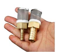 Filtro de manguera en línea de acero inoxidable, Filtro colador de latón, lavadora a presión de 6-19mm, filtro de tubería de riego de jardín for lavado de coches(6mm)