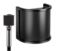 Filtro de micrófono, pantalla de viento para micrófonos, parabrisas de micrófono de metal, 8 x 8 cm, cubierta de protección de doble capa, escudo de mano, cancelación de ruido para grabación