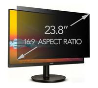 Filtro de pantalla de privacidad para monitor 16:9 de 23.8 pulgadas, antirreflejos y bloqueo de luz azul, protector de pantalla extraíble, compatible con HP, Dell, MSI, Samsung, AOC, Philips, ASUS