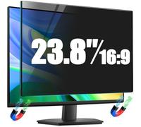 Filtro de pantalla magnético de privacidad para computadora de 23.8 pulgadas para monitor de pantalla ancha de relación de aspecto 16:9, protección ocular antirreflejos, película de bloqueo de luz