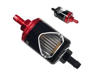 Filtro de para motocicleta - Carcasa de aleación opcional de 6 mm y 8 mm | Diseño de monitor transparente a prueba de herrumbre | Colador de gas combustible en línea | Pieza reutilizable que se