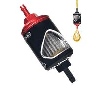 Filtro de para motocicletas: filtración de alto flujo, filtro de perspectiva de vidrio con núcleo de acero inoxidable, carcasa de aleación reutilizable, estructura duradera | Para mantenimiento