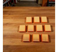 Filtro de para papel y Goma Naranja para Cortabordes FS89 FS91 | Material para papel filtrante y goma, naranja, al desgaste, plegado estable, flujo eficiente