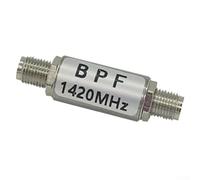 Filtro de paso de banda de 1420 MHz Radio Astronomía de baja pérdida de aluminio para conector SMA compacto 4 x 1 x 1 cm rechazo fuera de banda 48 dB fácil de instalar científico (carcasa redonda)
