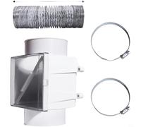 Filtro de plástico para trampa de pelusa para secadora con manguera de aluminio extensible de 2,5 m, colector de malla para secadores eléctricos domésticos, sistema de ventilación, reduce el riesgo de
