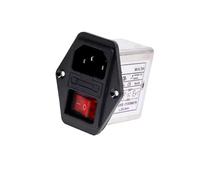 Filtro de potencia CW2B-3A/6A/10A-T, purificador tipo receptáculo CW2C-3/6/10A-T con interruptor de seguridad doble y lámpara anti-interferencia EMI.(CW2B-10A-T)