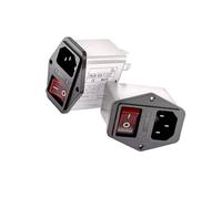 Filtro de potencia tipo enchufe IEC CW2B-3/6/10A-T, purga tipo enchufe con interruptor de seguridad doble y lámpara con interferencia EMI CW2B-10A-T(CW2B-3A-T)