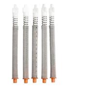 Filtro de pulverización de pintura sin aire de malla 100, malla 60/100 para pulverizador SG10 SG1-EF, paquete de 5, malla de acero inoxidable SUS304 con plástico reforzado, 127 mm de longitud, 11 mm