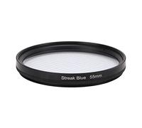 Filtro de Rayas Azules para para para Filtro de Efectos de Cámara DSLR para Filmación Nocturna, Filtro de Lente de Fotografía Impermeable con Caja de(55 mm/2,2 Pulgadas)