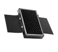 Filtro de Rejilla de Panal Portátil para Flash de Cámara, Metal Negro | Diseño de Rejilla Tipo Panal, Cierre de Gancho y Bucle, Instalación Fácil, Compatible con Flashes de Cámara