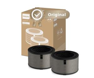 Filtro de repuesto original de Philips para los purificadores de aire AC3210, AC3220 y AC3221 de la serie 3200, HEPA NanoProtect + Active Carbon, 12 meses de duración, negro/blanco (FY3200/30)
