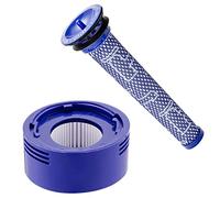Filtro de repuesto para aspiradora Dyson V7, V8 Animal y Absolute inalámbrico, reemplazar la parte 96566101 y 96747801, 1 filtro de poste y 1 prefiltros