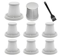 Filtro de repuesto para aspiradoras HEPA, 7 filtros HEPA, 1 prefiltro de acero inoxidable y 1 cepillo de limpieza, para aspiradora Fanttik Slim V8 Mate, V10 Mate, V8 Apex (blanco)