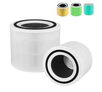 Filtro de repuesto para LEVOIT Core 300 300S | Core 300-RF 3 en 1 Filtro HEPA compatible con LEVOIT Core 300 300S purificador de aire, para fumadores alérgicos, 2 unidades, color blanco