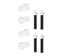 Filtro de Repuesto y Válvula para Botella BB06, Activado para elimina Impurezas, Senderismo Camping, Kit Silicona(4 black+4 silicone)