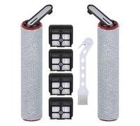 Filtro de rodillo de repuesto para aspiradora Dreame H15 Pro / H15 Mix / H12 Pro FlexReach / H15 Pro FoamWash / H15S piezas de repuesto para aspiradora húmeda y seca, 2 rodillos de cepillo + 4 filtros