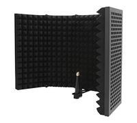 Filtro de sonido de micrófono plegable portátil, con función de protección de absorción de sonido y reducción de ruido de múltiples capas, adecuado para sala de grabación/radio/transmisión, etc.