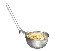Filtro de sopa Cucharón de mano de acero inoxidable | Pequeño colador de malla fina para usar en freidoras de cocina casera informales salsas jarras de alimentos cuencos
