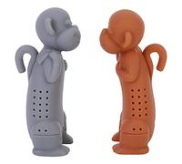 Filtro de té 2 piezas de silicona Cute Cartoon Monkey Loose Tea Strainer Infuser Filter Tea Accessory