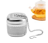 Filtro de té de forma cuadrada - Tea -lover Theee -infuser, dispensador de té de hojas sueltas Grotes | 1.57 * 1.57 * 1.5 en acero inoxidable se difunde filtro de té para hoja de elaboración de malla