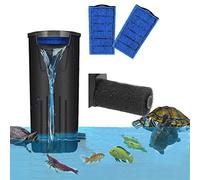 Filtro de tortuga de acuario Filtro de nivel de agua bajo flujo de cascada Filtro sumergible Bomba limpia para tanque de peces de tortuga (600L/H) (negro)