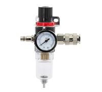 Filtro de tratamiento de aire neumático AFR2000 con manómetro ajustable de 1/4" y alivio de presión de 4 mm, 6 mm, 8 mm y 10 mm.(AFR2000-Brass-BT,8MM)
