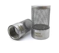 Filtro de tubería, malla en línea, 1 filtro de acero inoxidable, rosca hembra 1/2", 3/4", 1", 1-1 x 2", 3" y 4" for bomba agua acuario riego jardín, con cubierta malla(1/2")