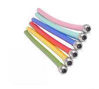 Filtro de tubo de silicona de espuma de nieve, parte de arandela de alta presión, manguera de malla de acero inoxidable, 20 cm, resistente al azar, juego de 2 piezas (color al azar)