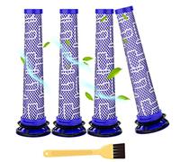 Filtro de vacío Dyson: nuestro filtro de vacío compatible con Dyson Cyclone, Absolute, Animal, Total Clean, V6,V7,V8,V10,SV12,V11,SV15. (4 Pack-Prefiltros)