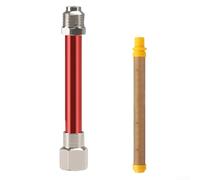 Filtro de varilla de extensión para herramientas de pulverización con malla de acero inoxidable y doble filtración eficiente para soportar una aplicación de pintura suave y consistente (rojo 100)