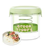 Filtro de yogur de malla fina, herramienta de colado con tapa, dispositivo de resorte de acero inoxidable, accesorio de preparación de lácteos, equipo para hacer queso, recolector de leche de soja